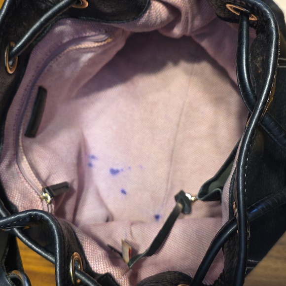 Dooney & Bourke Black Leather Drawstring Bag - Picture 14 of 16